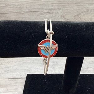 Wonder Woman Silver Tone and Red Bracelet